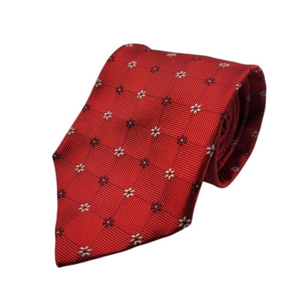 Mens Brooks Brothers Makers Tie Red with‎ Flowers